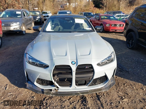2024 BMW M4 Competition xDrive with VIN WBS43AZ02RCP63658, listed as a IAAI auction lot 41059014 with 10,863 mi miles. Bid and sale history available at carsss.com. Image 12.