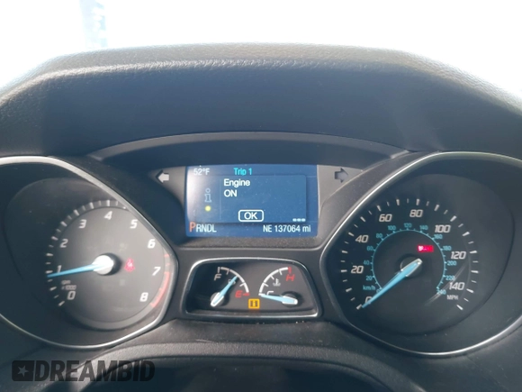 2014 Ford Focus SE with VIN 1FADP3F28EL433519, listed as a IAAI auction lot 41969007 with 137,064 mi miles. Bid and sale history available at carsss.com. Image 7.