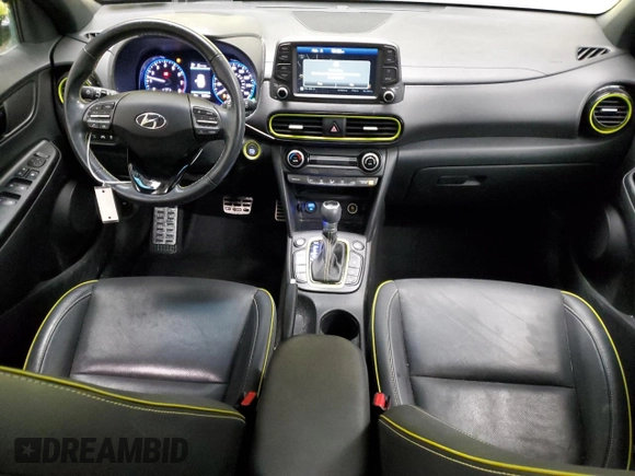 2019 Hyundai Kona Ultimate with VIN KM8K5CA59KU390674, listed as a Copart auction lot 43303795 with 46,070 mi miles and Salvage Title. Bid and sale history available at carsss.com. Image 8.