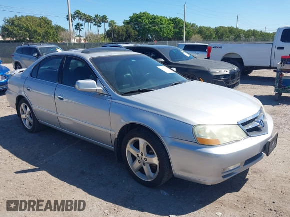 2003 Acura TL Type S with VIN 19UUA56803A058053, listed as a IAAI auction lot 41755803 with 179,515 mi miles. Bid and sale history available at carsss.com. Image 1.