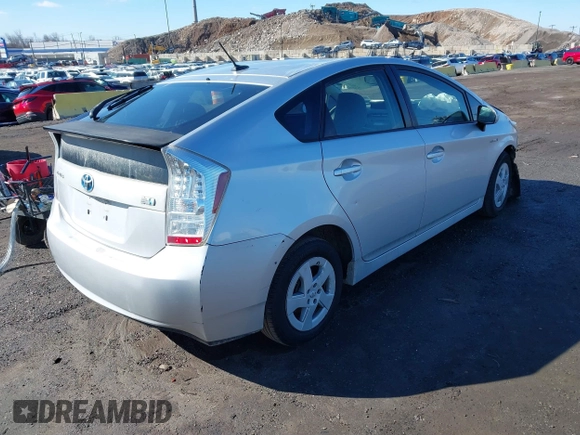 2010 Toyota Prius II with VIN JTDKN3DU1A0047225, listed as a IAAI auction lot 41833174 with 218,334 mi miles. Bid and sale history available at carsss.com. Image 4.