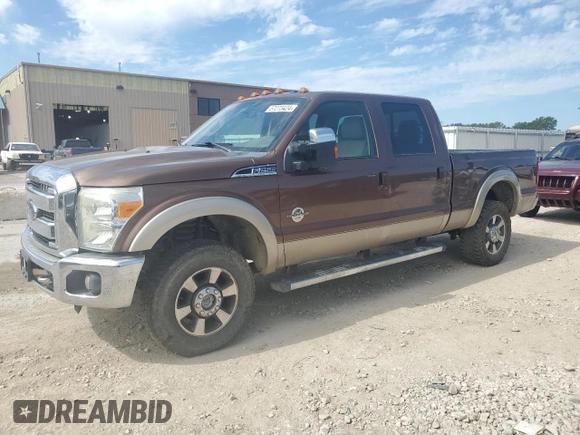 2011 Ford F-250 XL with VIN 1FT7W2BT3BED00895, listed as a Copart auction lot 57273424 with 180,181 mi miles and Salvage title. Bid and sale history available at DreamBid. Image 1.