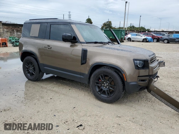 2023 Land Rover Defender S with VIN SALEJ6EX3P2121687, listed as a Copart auction lot 89240485 with 55,726 mi miles and Non repairable. Bid and sale history available at DreamBid. Image 4.