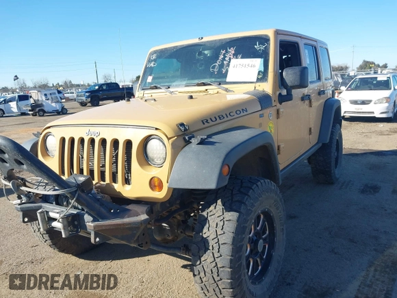 2013 Jeep Wrangler Unlimited Rubicon with VIN 1C4BJWFG3DL632668, listed as a IAAI auction lot 41751546 with 153,149 mi miles. Bid and sale history available at carsss.com. Image 6.