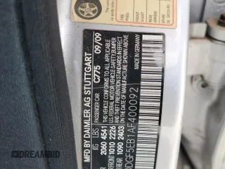 2010 Mercedes-Benz C 300 Sport with VIN WDDGF5EB1AF400092, listed as a Copart auction lot 65282535 with Not provided miles and Clean title. Bid and sale history available at DreamBid. Image 12.