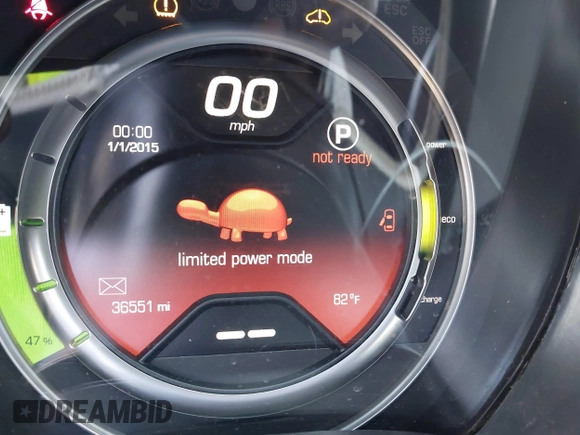 2016 FIAT 500e with VIN 3C3CFFGE8GT155154, listed as a IAAI auction lot 42023799 with 36,551 mi miles and . Bid and sale history available at DreamBid. Image 14.