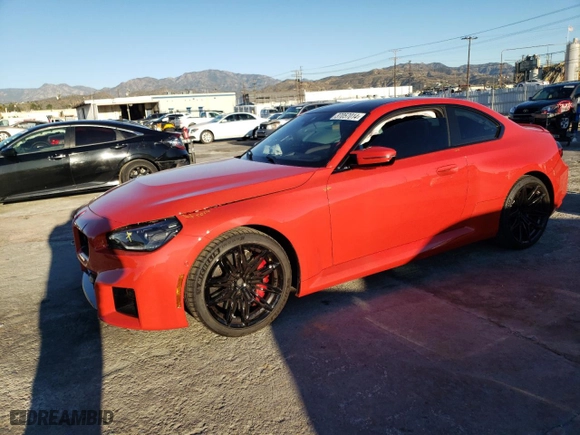 2024 BMW M2 with VIN 3MF13DM08R8D87457, listed as a Copart auction lot 37057014 with 4,516 mi miles and Salvage Title. Bid and sale history available at carsss.com. Image 1.