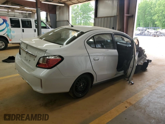 2023 Mitsubishi Mirage ES with VIN ML32FUFJ0PHF02149, listed as a Copart auction lot 53322425 with 51,272 mi miles and Salvage title. Bid and sale history available at DreamBid. Image 3.