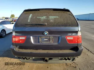 2005 BMW X5 4.4i with VIN 5UXFB53535LV14454, listed as a Copart auction lot 76553064 with 146,437 mi miles and Clean Title. Bid and sale history available at carsss.com. Image 6.