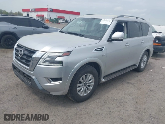 2021 Nissan Armada SV z VIN JN8AY2AD6M9661144, wystawiony jako IAAI lot #41854432 z przebiegiem 91 888 mil mil oraz . Historia ofert i sprzedaży dostępna na DreamBid. Obrazek 19.