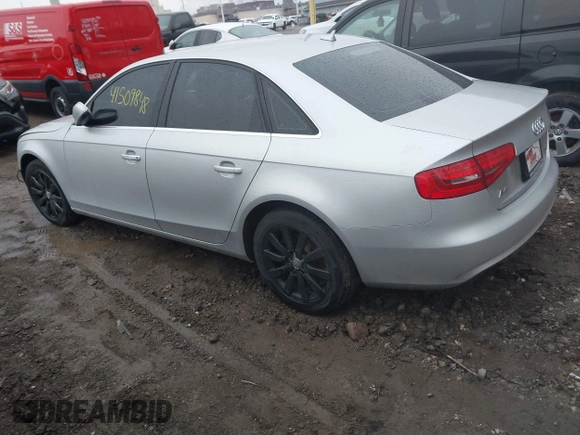 2013 Audi A4 Premium with VIN WAUBFAFLXDN038226, listed as a IAAI auction lot 41509848 with 156,969 mi miles and . Bid and sale history available at DreamBid. Image 3.