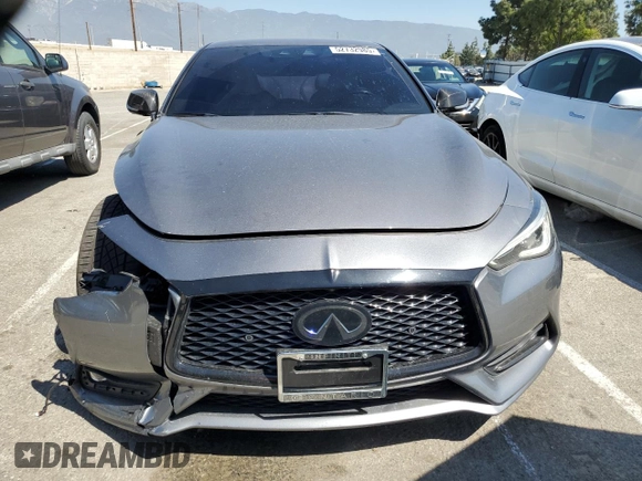 2021 Infiniti Q60 Red Sport 400 with VIN JN1FV7LK5MM530077, listed as a Copart auction lot 52732985 with 38,404 mi miles and Salvage title. Bid and sale history available at DreamBid. Image 5.