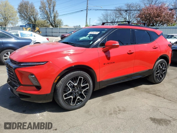 2023 Chevrolet Blazer RS with VIN 3GNKBKRSXPS190337, listed as a Copart auction lot 53292455 with 32,030 mi miles and Salvage title. Bid and sale history available at DreamBid. Image 1.