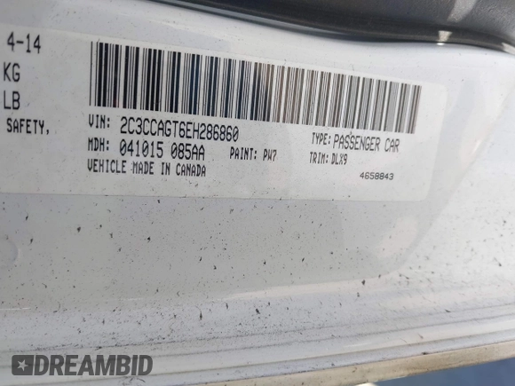 2014 Chrysler 300 with VIN 2C3CCAGT6EH286860, listed as a IAAI auction lot 41356345 with 87,658 mi miles. Bid and sale history available at carsss.com. Image 9.