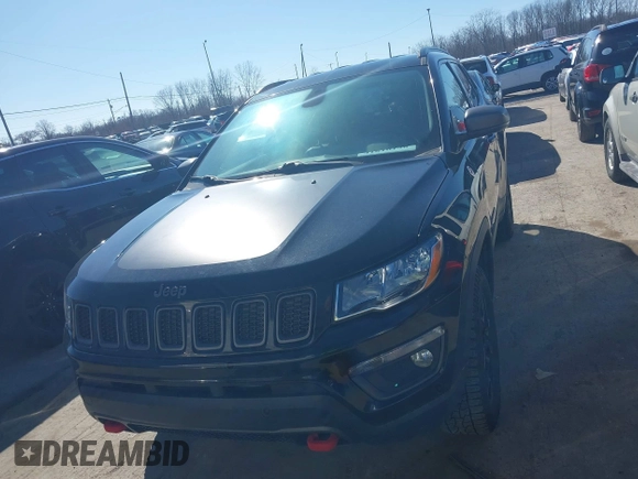 2019 Jeep Compass Trailhawk with VIN 3C4NJDDB1KT671642, listed as a IAAI auction lot 41810138 with 119,029 mi miles and . Bid and sale history available at carsss.com. Image 12.