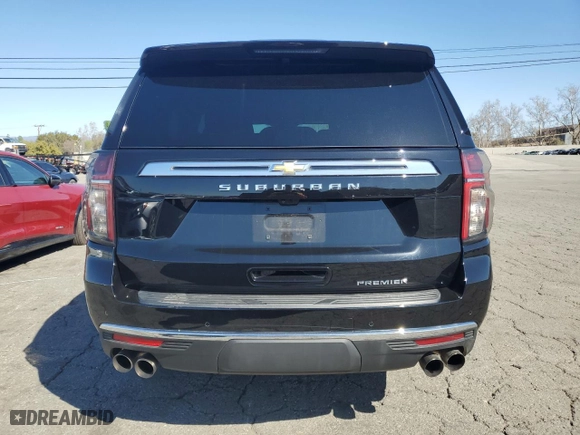 2024 Chevrolet Suburban Premier with VIN 1GNSKFKD2RR185531, listed as a Copart auction lot 46346435 with 20,103 mi miles and Salvage Title. Bid and sale history available at carsss.com. Image 6.