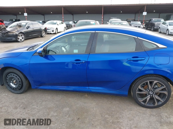 2019 Honda Civic Sedan Sport with VIN 2HGFC2F83KH592715, listed as a IAAI auction lot 41609225 with 1 mi miles. Bid and sale history available at carsss.com. Image 14.