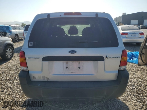 2006 Ford Escape Hybrid с VIN 1FMYU96H76KB49197, выставлен на аукционе Copart как лот 60895845 с пробегом 192 726 миль миль и Чистый • Clean title. История ставок и продаж доступна на DreamBid. Изображение 6.