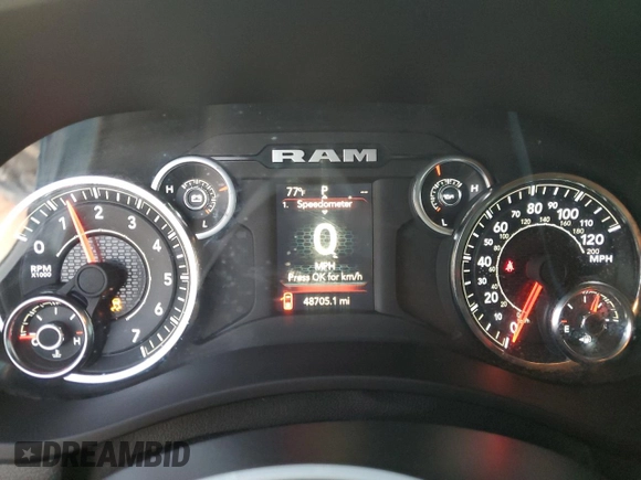 2023 Ram 2500 Tradesman with VIN 3C6UR5HJXPG602824, listed as a Copart auction lot 82126654 with 48,705 mi miles and Salvage Title. Bid and sale history available at carsss.com. Image 9.