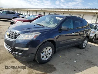 2015 Chevrolet Traverse LS z VIN 1GNKRFKD6FJ351457, wystawiony jako Copart lot #43522795 z przebiegiem 166 578 mil mil oraz Szkoda całkowita • Salvage title. Historia ofert i sprzedaży dostępna na DreamBid. Obrazek 1.