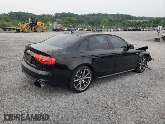 2015 Audi S4 Premium Plus with VIN WAUBGAFL0FA106590, listed as a Copart auction lot 64687474 with 122,061 mi miles and Salvage Title. Bid and sale history available at carsss.com. Image 3.