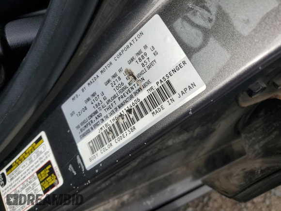 2010 Mazda 3 S Sport z VIN JM1BL1H69A1114606, wystawiony jako Copart lot #58724115 z przebiegiem 52 819 mil mil oraz Szkoda całkowita • Salvage title. Historia ofert i sprzedaży dostępna na DreamBid. Obrazek 12.