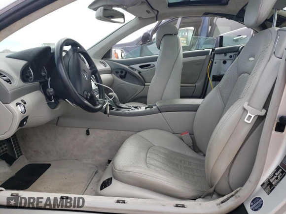 2005 Mercedes-Benz SL 55 AMG with VIN WDBSK74F85F101459, listed as a Copart auction lot 75136414 with 56,809 mi miles and Non repairable. Bid and sale history available at DreamBid. Image 7.
