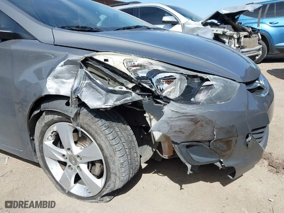 2013 Hyundai Elantra GLS PZEV with VIN 5NPDH4AE6DH357199, listed as a IAAI auction lot 41788694 with 161,467 mi miles. Bid and sale history available at carsss.com. Image 6.