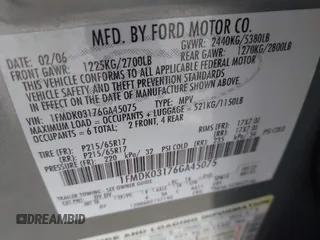 2006 Ford Freestyle Limited with VIN 1FMDK03176GA45075, listed as a IAAI auction lot 42159900 with 200,578 mi miles and . Bid and sale history available at DreamBid. Image 9.