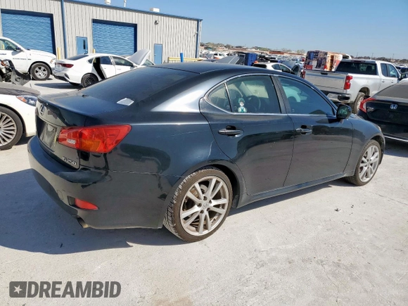 2006 Lexus IS 250 Manual with VIN JTHBK262862013534, listed as a Copart auction lot 50456505 with 138,620 mi miles and Clean Title. Bid and sale history available at carsss.com. Image 3.