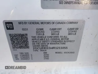 2024 Chevrolet Silverado 1500 RST with VIN 2GCUDEED4R1211055, listed as a IAAI auction lot 41783226 with 17,172 mi miles. Bid and sale history available at carsss.com. Image 9.