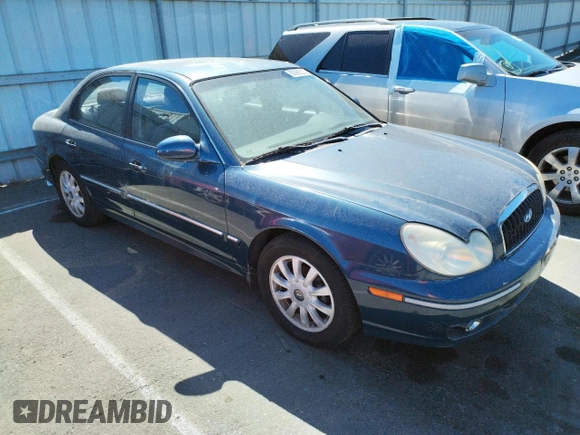 2002 Hyundai Sonata GLS with VIN KMHWF35H12A702457, listed as a Copart auction lot 60985574 with 99,698 mi miles and Salvage Title. Bid and sale history available at carsss.com. Image 4.