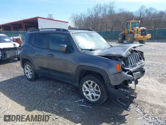 2017 Jeep Renegade Latitude with VIN ZACCJBBB3HPF61108, listed as a IAAI auction lot 39055699 with 181,598 mi miles and . Bid and sale history available at DreamBid. Image 1.