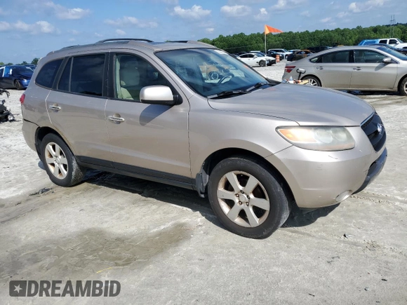 2007 Hyundai Santa Fe SE with VIN 5NMSH13E77H121083, listed as a Copart auction lot 56556935 with 176,751 mi miles and Salvage title. Bid and sale history available at DreamBid. Image 4.