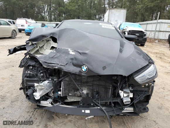 2023 BMW M8 Competition with VIN WBSAE0C00PCM79751, listed as a Copart auction lot 45468225 with 0 mi miles and Salvage Title. Bid and sale history available at carsss.com. Image 5.