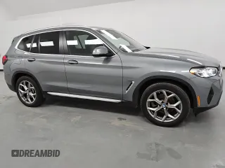 2024 BMW X3 xDrive30i with VIN 5UX53DP09R9U55138, listed as a Copart auction lot 49742885 with 23,927 mi miles and Clean Title. Bid and sale history available at DreamBid. Image 4.