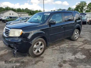 2014 Honda Pilot EX-L with VIN 5FNYF4H72EB032631, listed as a Copart auction lot 56979605 with 127,504 mi miles and Salvage title. Bid and sale history available at DreamBid. Image 1.