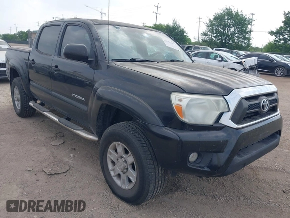 2014 Toyota Tacoma PreRunner with VIN 3TMJU4GN9EM157662, listed as a IAAI auction lot 41952359 with 109,002 mi miles and . Bid and sale history available at DreamBid. Image 1.