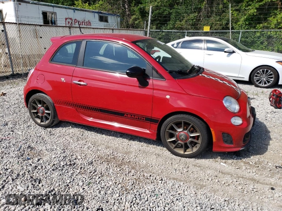 2015 FIAT 500 Abarth with VIN 3C3CFFFH6FT590412, listed as a Copart auction lot 62235855 with 67,892 mi miles and Clean title. Bid and sale history available at DreamBid. Image 4.