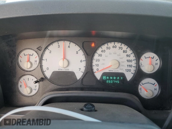 2007 Dodge 1500 SLT with VIN 1D7HA16P57J625174, listed as a Copart auction lot 88729685 with 260,745 mi miles and Salvage Title. Bid and sale history available at DreamBid. Image 9.