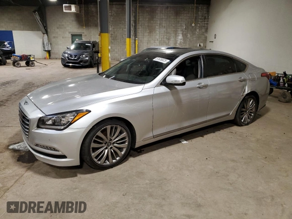 2017 Genesis G80 Ultimate z VIN KMHGN4JF8HU212056, wystawiony jako Copart lot #51636825 z przebiegiem 92 613 mil mil oraz Szkoda całkowita • Salvage title. Historia ofert i sprzedaży dostępna na DreamBid. Obrazek 1.