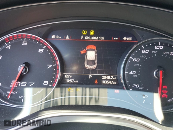 2017 Audi RS 7 Prestige z VIN WUAWAAFC6HN902717, wystawiony jako Copart lot #61811494 z przebiegiem 103 547 mil mil oraz Szkody całkowita. Historia ofert i sprzedaży dostępna na DreamBid. Obrazek 9.