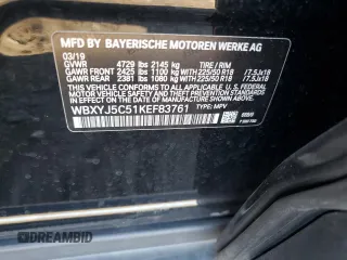 2019 BMW X2 xDrive28i with VIN WBXYJ5C51KEF83761, listed as a Copart auction lot 80027824 with 65,436 mi miles and Salvage Title. Bid and sale history available at carsss.com. Image 13.