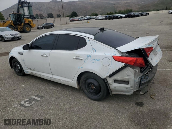 2013 Kia Optima EX with VIN 5XXGN4A76DG247451, listed as a Copart auction lot 58445265 with 181,194 mi miles and Salvage title. Bid and sale history available at DreamBid. Image 2.
