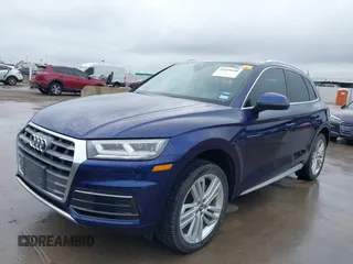 2018 Audi Q5 Premium Plus z VIN WA1BNAFY5J2104383, wystawiony jako IAAI lot #41939168 z przebiegiem 119 503 mil mil oraz . Historia ofert i sprzedaży dostępna na DreamBid. Obrazek 2.