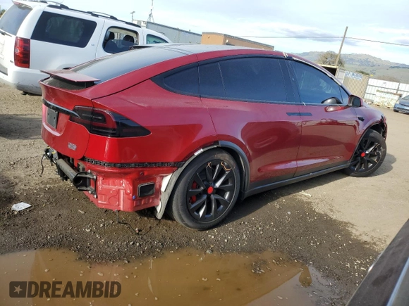 2023 Tesla Model X Plaid with VIN 7SAXCBE62PF427287, listed as a Copart auction lot 47365935 with 17,372 mi miles and Salvage Title. Bid and sale history available at DreamBid. Image 3.