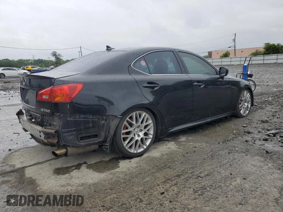 2007 Lexus IS 250 with VIN JTHBK262872039083, listed as a Copart auction lot 57882035 with 191,011 mi miles and Salvage title. Bid and sale history available at DreamBid. Image 3.