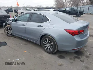 2015 Acura TLX with VIN 19UUB1F3XFA006489, listed as a IAAI auction lot 41352507 with 121,710 mi miles. Bid and sale history available at carsss.com. Image 3.