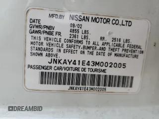 2003 Infiniti M45 with VIN JNKAY41E43M002005, listed as a Copart auction lot 72528004 with 231,586 mi miles and Salvage Title. Bid and sale history available at carsss.com. Image 13.