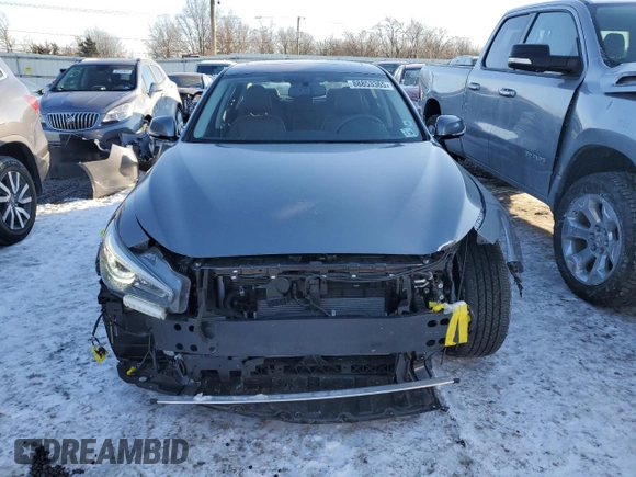 2023 Infiniti Q50 Luxe with VIN JN1EV7BR9PM542294, listed as a Copart auction lot 88853365 with 13,295 mi miles and Salvage title. Bid and sale history available at DreamBid. Image 5.